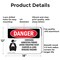 Signmission Contains Asbestos Fibers Danger Sign, Aluminum, 18in W x 12in L, 2PK OS-2PACK-DS-A-1218-L-1102 - alternate 4